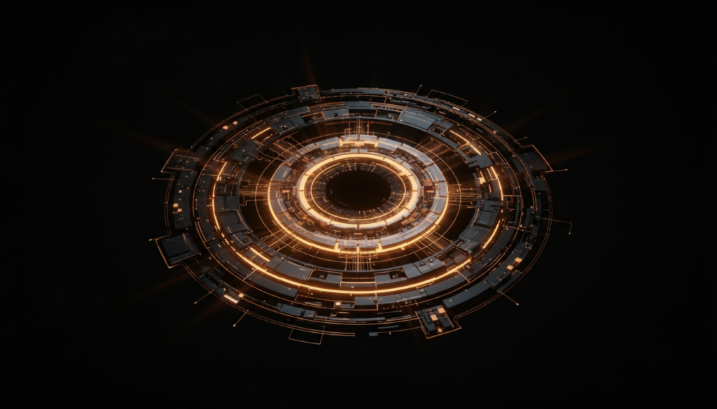 Abstract Human Design MCP featured image with orange geometry on a dark background