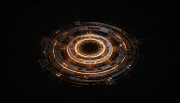 Abstract Human Design MCP featured image with orange geometry on a dark background