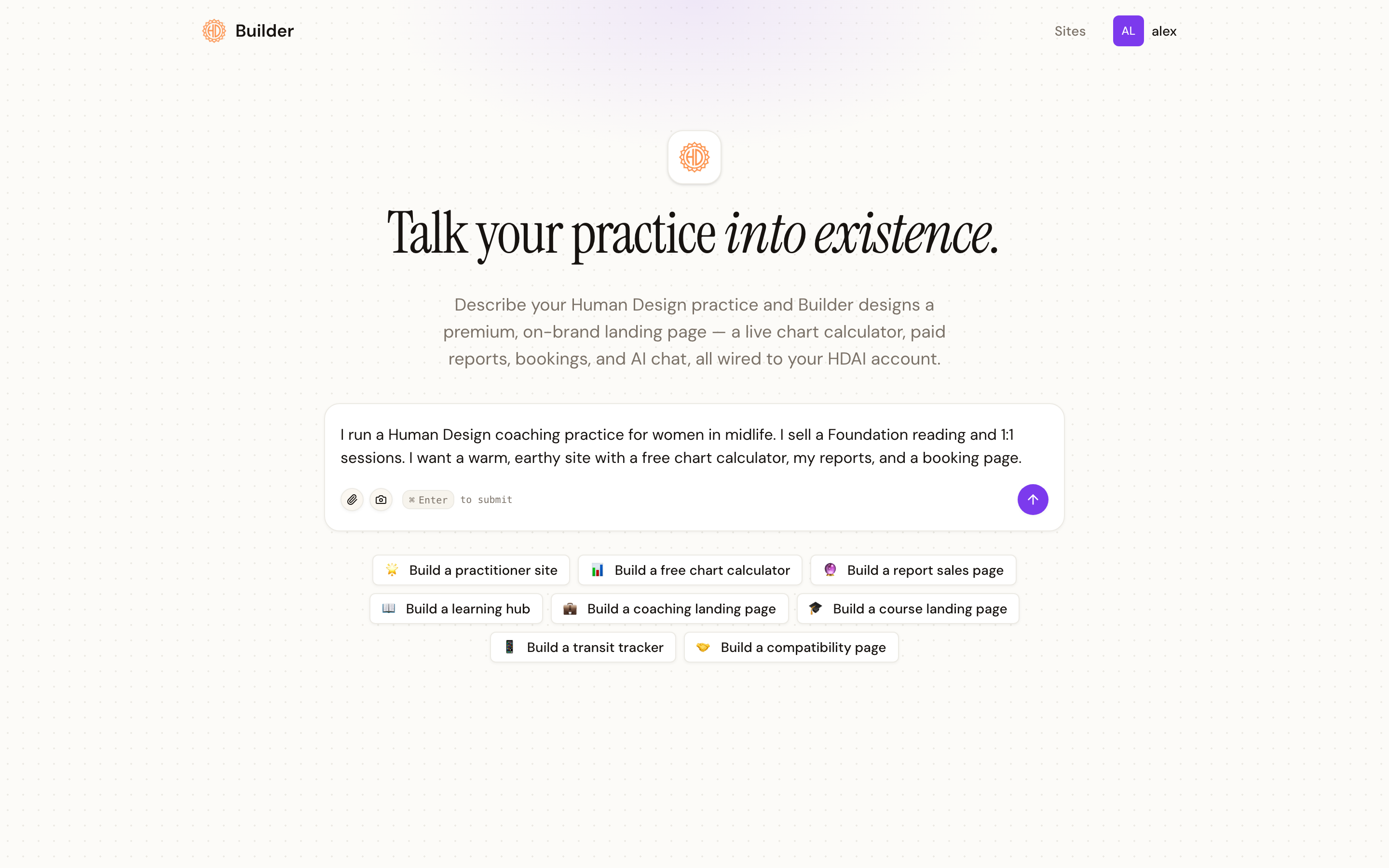 Starter templates for common Human Design sites